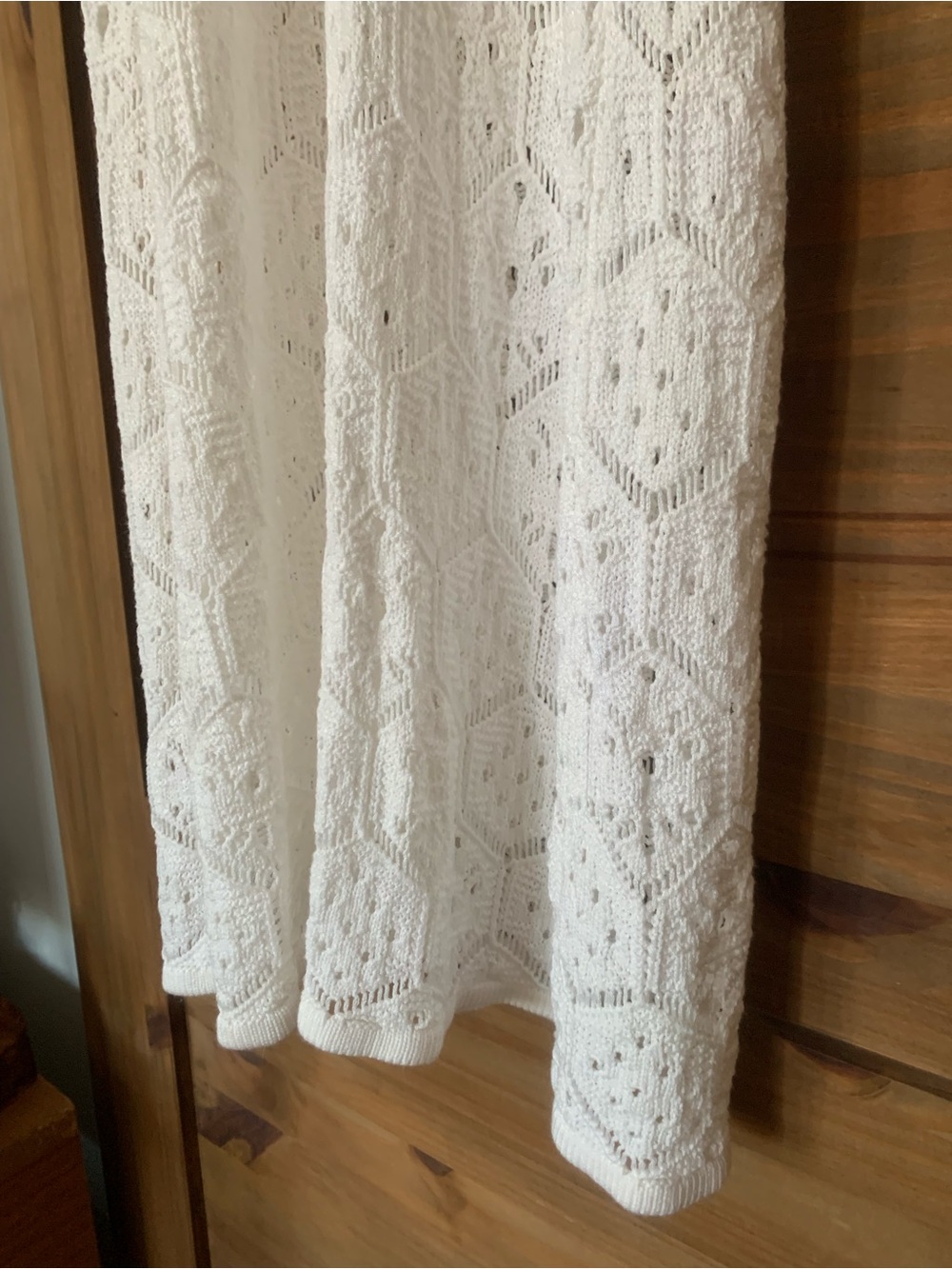 White Crochet Dress with Spaghetti Straps by Everyday Sunday L - Picture 10 of 10